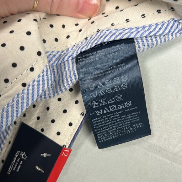 NWT Tommy Hilfiger Blue Printed Anchor Shorts Women’s Size 12 Preppy 4” Inseam - Picture 9 of 9